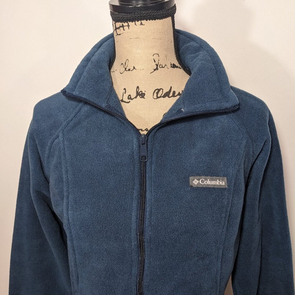 NWT Columbia Womens Full Zip Fleece Jacket Blue Teal  Pockets Sweatshirt M - Picture 2 of 13